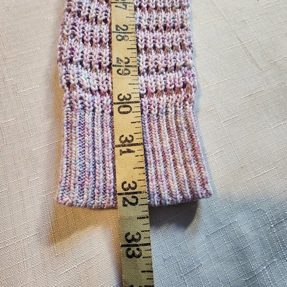 Talbots Sweater Women XS Purple Crochet Long Sleeve Cotton Pullover Knit NWT - Picture 8 of 10